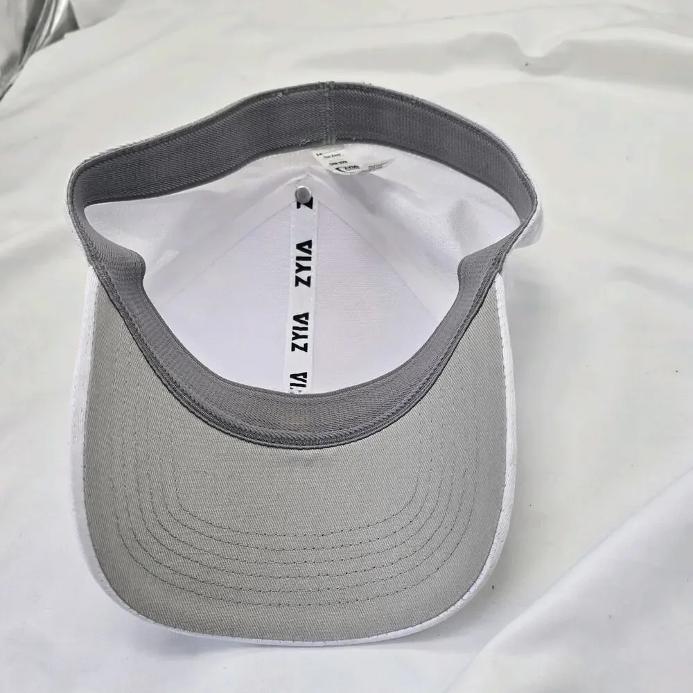 Zyia Active Embroidered Mesh Fitted‎ Hat Womens OS White Camo Polyester Workout
